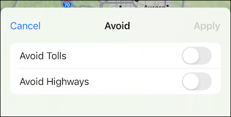 apple maps deferred departure arrival directions - avoid