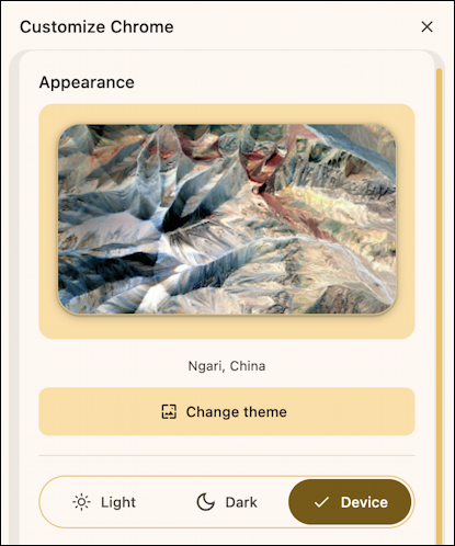 google chrome customize toolbar - appearance