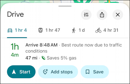 google maps deferred departure arrival directions - leave now