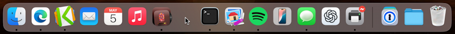 macos dock customization how to - spacer added