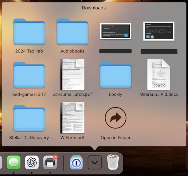 macos dock customization how to - downloads folder grid