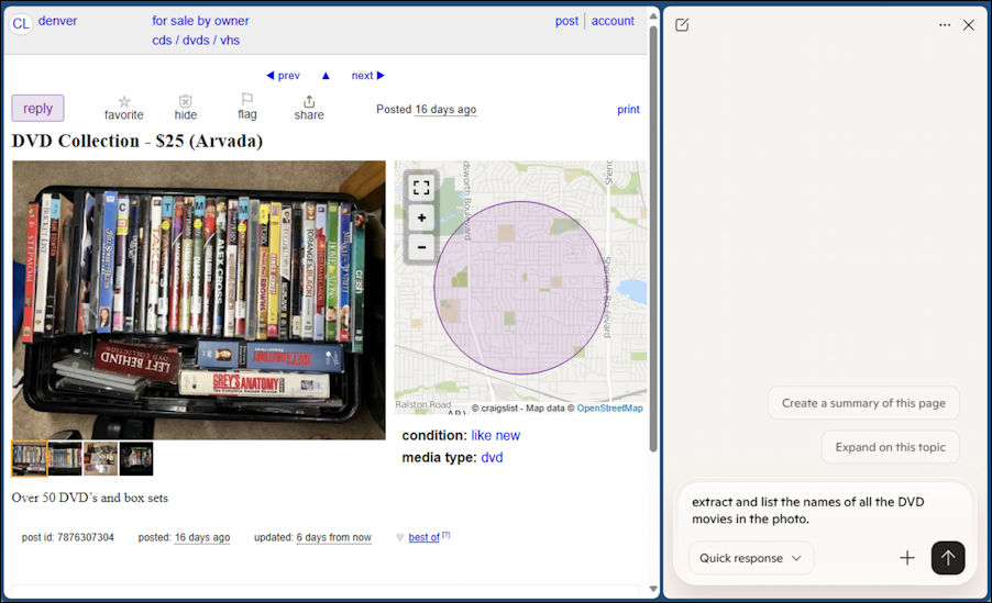 win11 edge copilot image analysis - dvds on craigslist