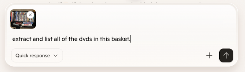 win11 edge copilot image analysis - analyze dvds in basket