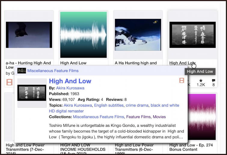 internet archive free movies tv shows legal - high and low